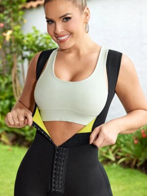TISSINI Women's Ultimate Black Full Body Shaper - Butt Lifter & Neoprene Compression