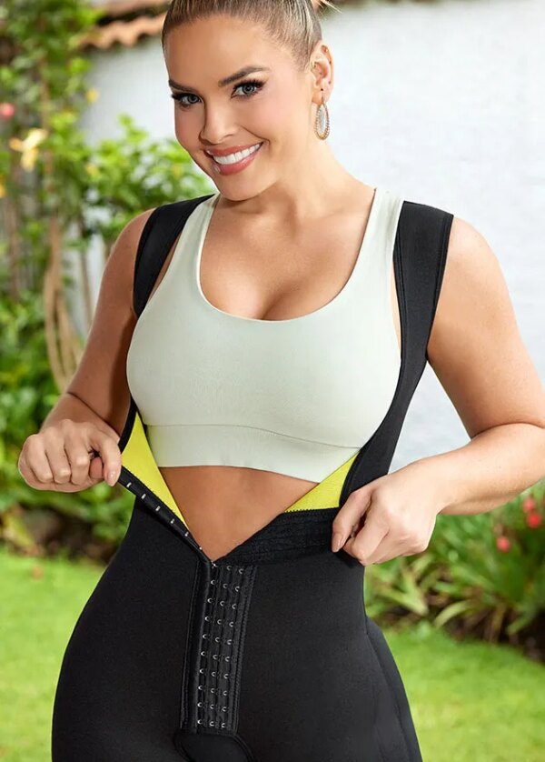 TISSINI Women's Ultimate Black Full Body Shaper - Butt Lifter & Neoprene Compression